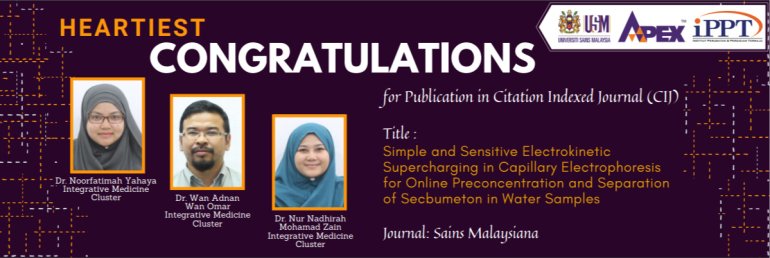 HEARTIEST CONGRATULATIONS -  Dr. Noorfatimah Yahaya - Dr. Wan Adnan Wan Omar - Dr. Nur Nadhirah Mohamad Zain.