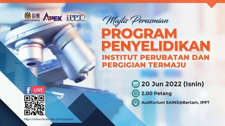 Jemputan Ke Majlis Perasmian Program Penyelidikan Institut Perubatan Dan Pergigian Termaju