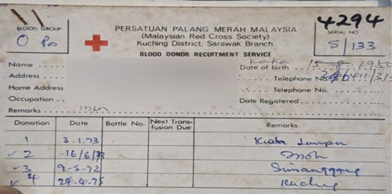 Early History Of Blood Transfusion Service In Malaysia