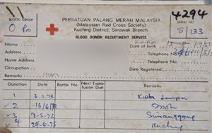 Early History Of Blood Transfusion Service In Malaysia