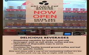 Makluman Kemudahan Vending Mesin Minuman Disediakan Di Arc, IPPT Mulai 1 November 2023