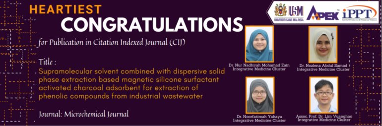 HEARTIEST CONGRATULATIONS -  Dr. Nur Nadhirah Mohamad Zain - Dr. Nozlena Abdul Samad - Dr. Noorfatimah Yahaya - Profesor Madya Dr. Lim Vuanghao