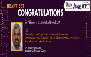 HEARTIEST CONGRATULATIONS - Dr. Jahangir Kamaldin - Malaysian Journal of Medicine and Health Sciences