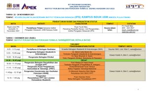 Lapor Diri dan Suaikenal Pelajar Baharu Program Sarjana Perubatan (Perubatan Transfusi) Sidang Akademik 2021/2022