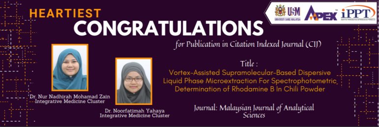HEARTIEST CONGRATULATIONS - Dr. Noorfatimah Yahaya - Dr. Nur Nadhirah Mohamad Zain