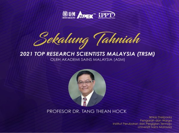 Sekalung Tahniah - 2021 Top Research Scientists Malaysia (TRSM)