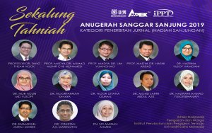 Sekalung Tahniah Penerima Anugerah Sanggar Sanjung 2019 - Kategori Penerbitan Jurnal (Hadiah Sanjungan)