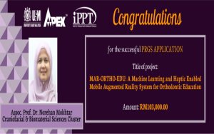 HEARTIEST CONGRATULATIONS - Profesor Madya Dr. Norehan Mokhtar - Geran Penyelidikan Pembangunan Prototaip (PRGS) tahun 2020