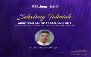 Sekalung Tahniah Dr. Jahangir Kamaldin Penerima Anugerah Sanggar Sanjung 2019 - Kategori Anugerah Sanjungan Industri & Khidmat Masyarakat