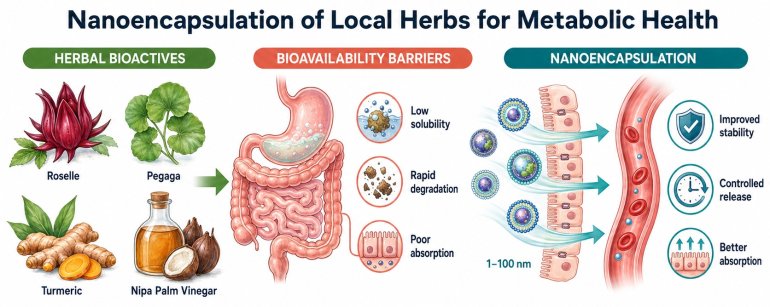 Formulasi Kecil, Potensi Besar: Nanoenkapsulasi Produk Semula Jadi Tempatan Untuk Kesihatan Metabolik