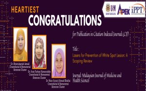 HEARTIEST CONGRATULATIONS - Dr. Khoirulzariah Ismail - Dr. Anis Farhan Kamaruddin - Dr. Noor Ayuni Ahmad Shafiai