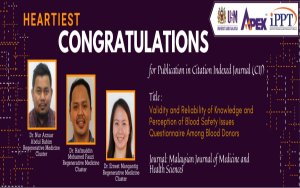 HEARTIEST CONGRATULATIONS - Dr. Nur Arzuar Abdul Rahim - Dr. Hafizuddin Mohamed Fauzi - Dr. Ernest Mangantig