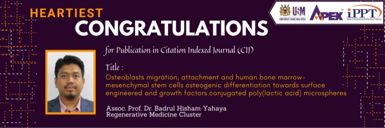 HEARTIEST CONGRATULATIONS - Profesor Madya Dr. Badrul Hisham Yahaya