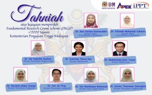 HEARTIEST CONGRATULATIONS - Fundamental Research Grant Scheme 1/2020