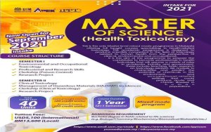 MSc of Health Toxicology at AMDI Universiti Sains Malaysia