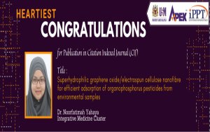 HEARTIEST CONGRATULATIONS - Dr. Noorfatimah Yahaya - Royal Society Open Science 