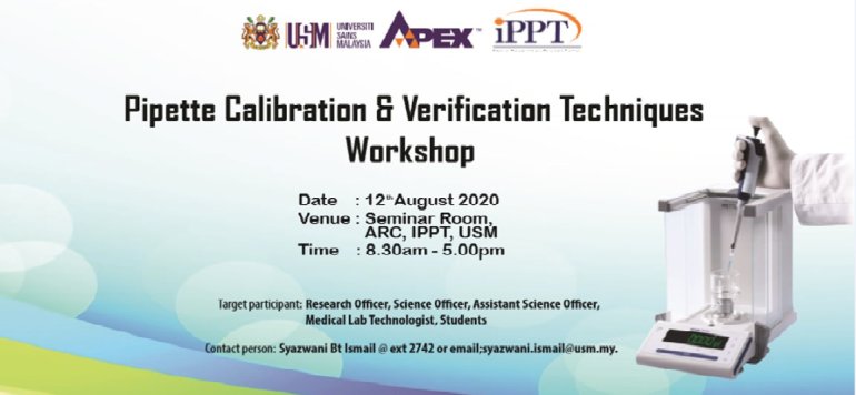 Workshop on pipette calibration & verification techniques