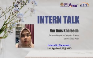 Intern Talks: Nur Anis Khaleeda