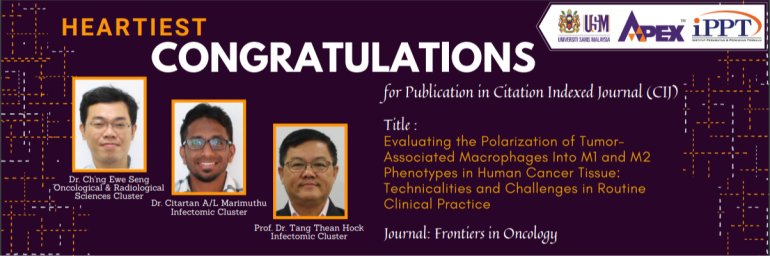 HEARTIEST CONGRATULATIONS - Dr. Ch’ng Ewe Seng - Dr. Citartan a/l Marimuthu - Profesor Dr. Tang Thean Hock