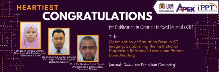 HEARTIEST CONGRATULATIONS - Dr. Noor Diyana Osman - Dr. Muhamad Zabidi Ahmad - Profesor Dr. Ibrahim Lutfi Shuaib