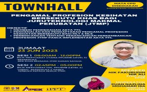 CDL  Anjurkan Townhall Pendaftaran Pengamal Profesion Kesihatan Bersekutu Khas Bagi Juruteknologi Makmal Perubatan PPUSMB, Kampus Induk Dan Transkrian.