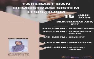 Taklimat Dan Demostrasi Sistem LESIS@USM
