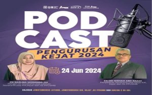 Pelancaran Podcast Pengurusan Kejat 2024 Di Youtube Rasmi PPUSMB Pada 24 Jun 2024.