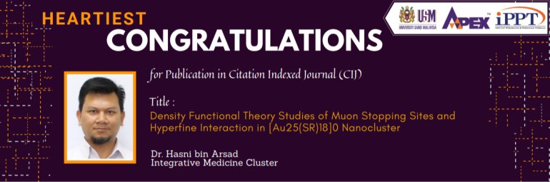 HEARTIEST CONGRATULATIONS - Dr. Hasni bin Arsad