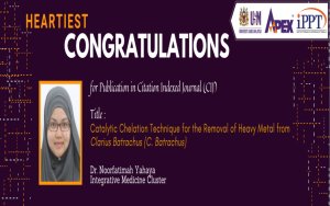 HEARTIEST CONGRATULATIONS - Dr. Noorfatimah Yahaya - Journal of Environmental Chemical Engineering