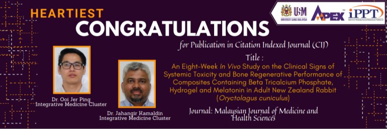 HEARTIEST CONGRATULATIONS - Dr. Jahangir Kamaldin - Dr. Ooi Jer Ping