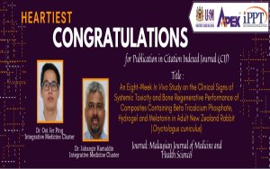 HEARTIEST CONGRATULATIONS - Dr. Jahangir Kamaldin - Dr. Ooi Jer Ping