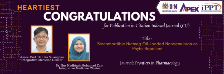 HEARTIEST CONGRATULATIONS - Profesor Madya Dr. Lim Vuanghao - Dr. Nur Nadhirah Mohamad Zain